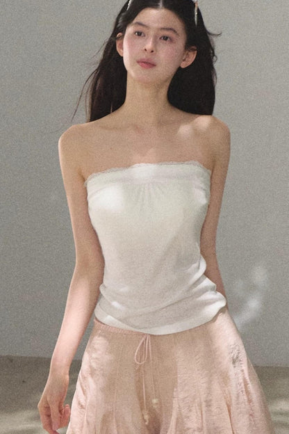Linen Lace Off-Shoulder Top