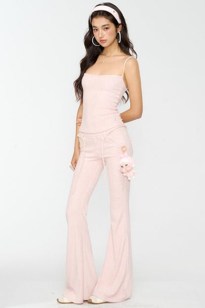 Devil Horn Sweatshirt Bootcut Pants Set-Up