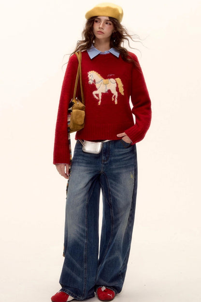 Lucky Pony Wool Sweater