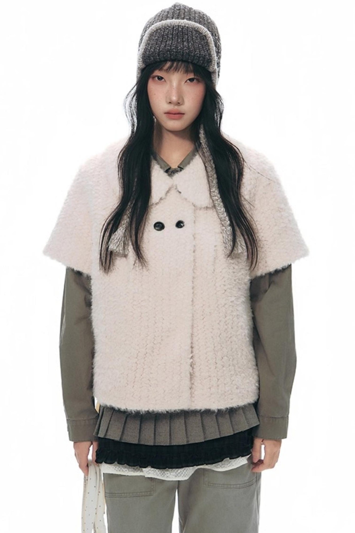 Lamb Wool Two-Piece Sweater Set-Up