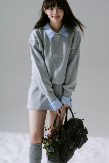 Brilliant Season Sweatshirt Skirt Set-Up