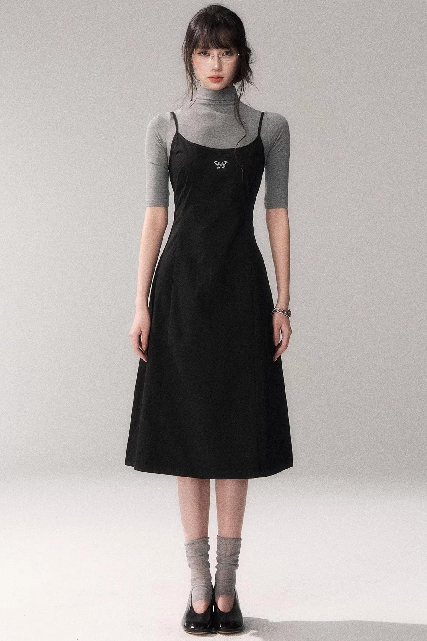 Retro Cotton A-Line Dress