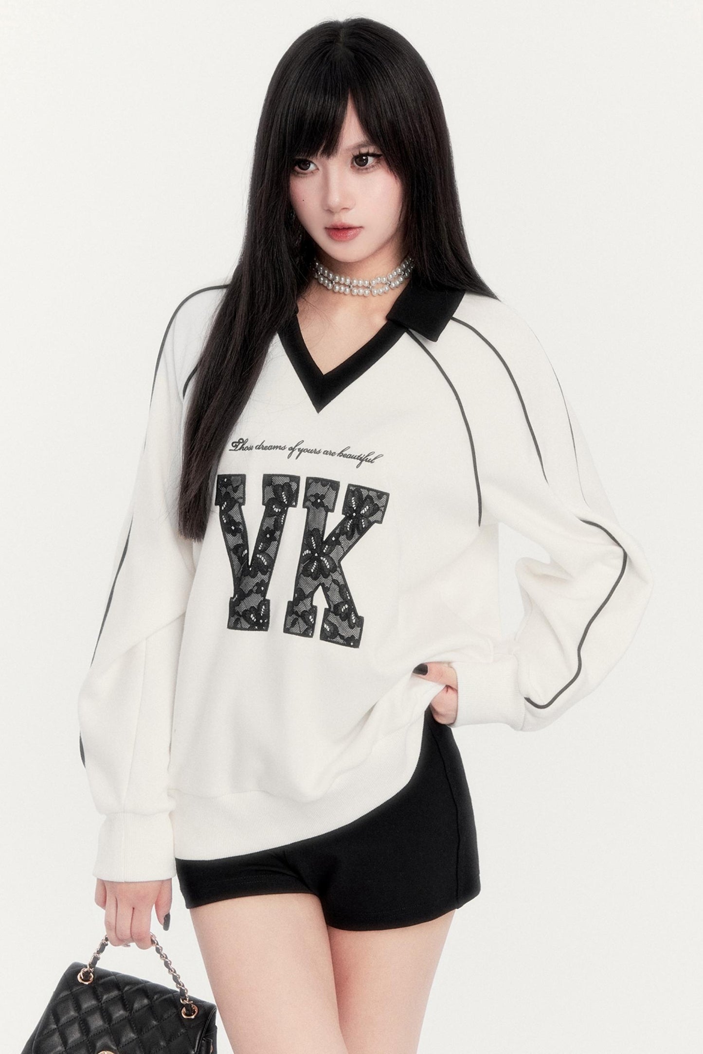 Velvet Retro Sweatshirt Top