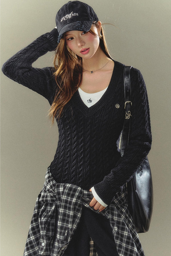 Simple Fashion V-Neck Top