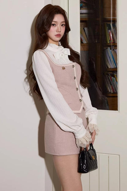 Narcissus Lace Woolen Suit Set-Up