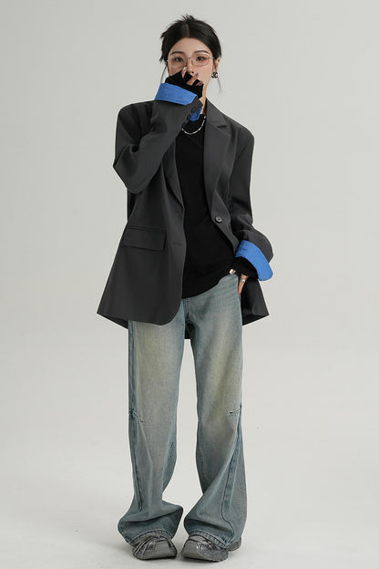 Veste de costume midi élégante 