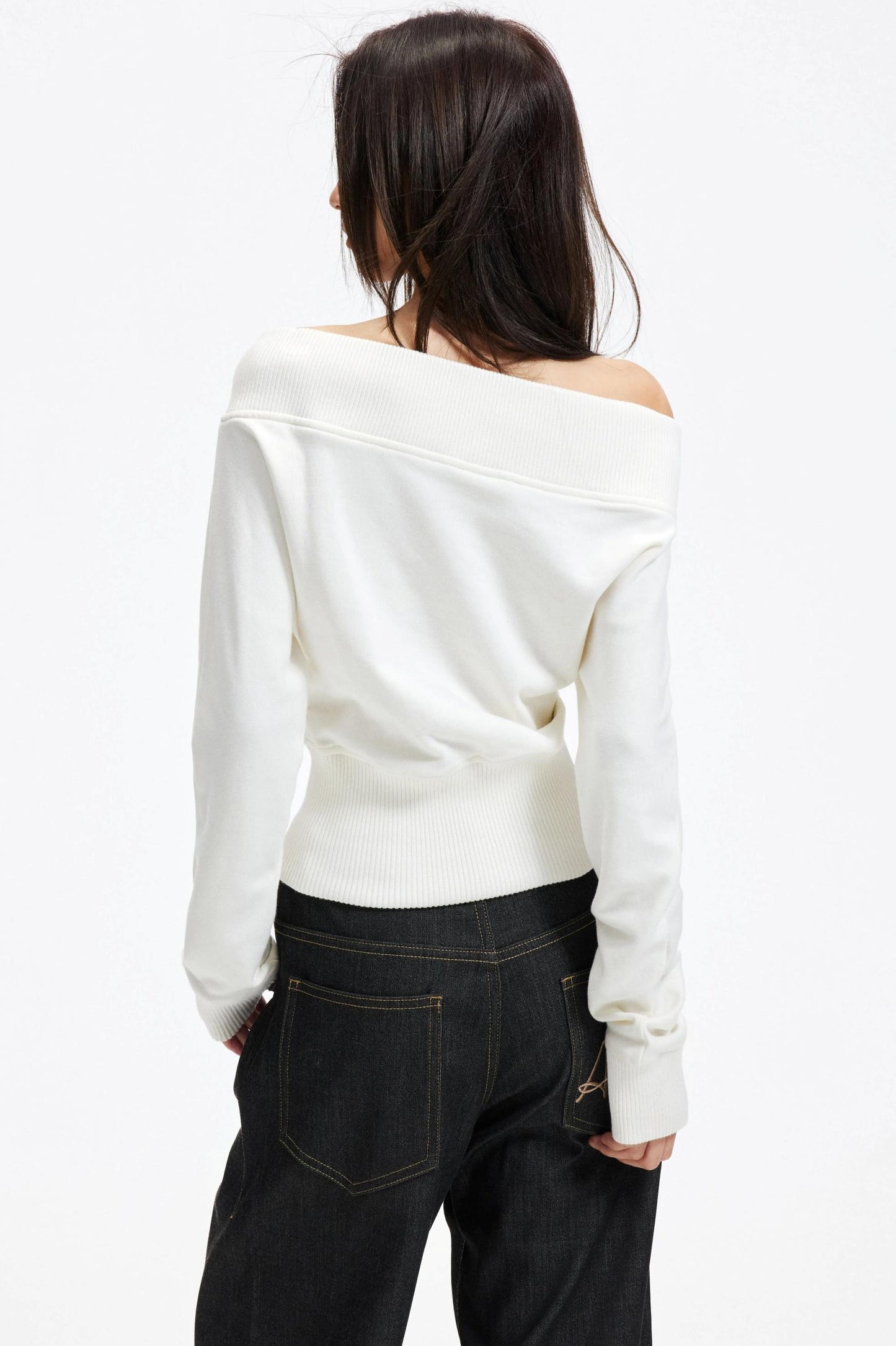 American Retro Off-Shoulder Sweater