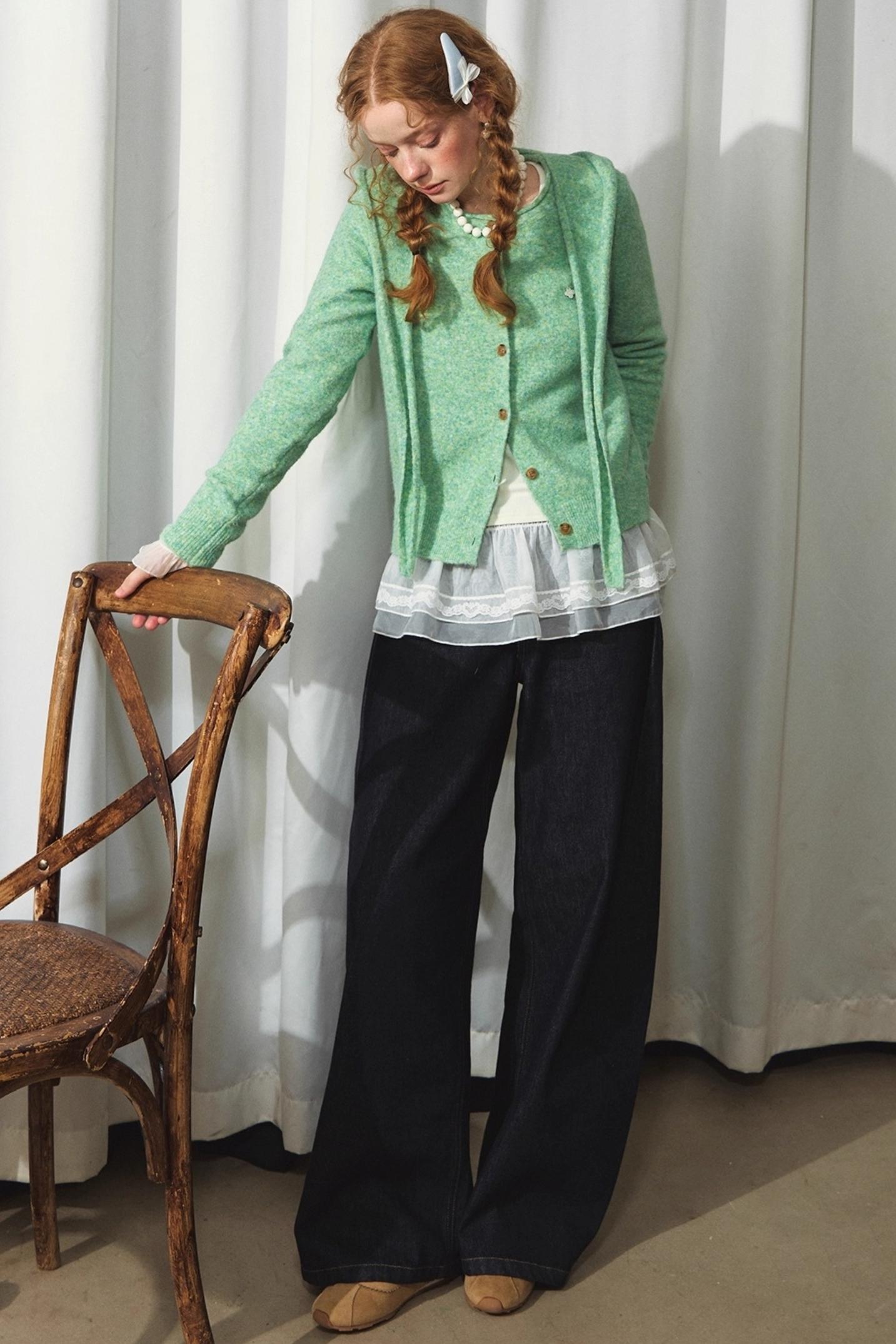 Hooded Shawl Neck Cardigan