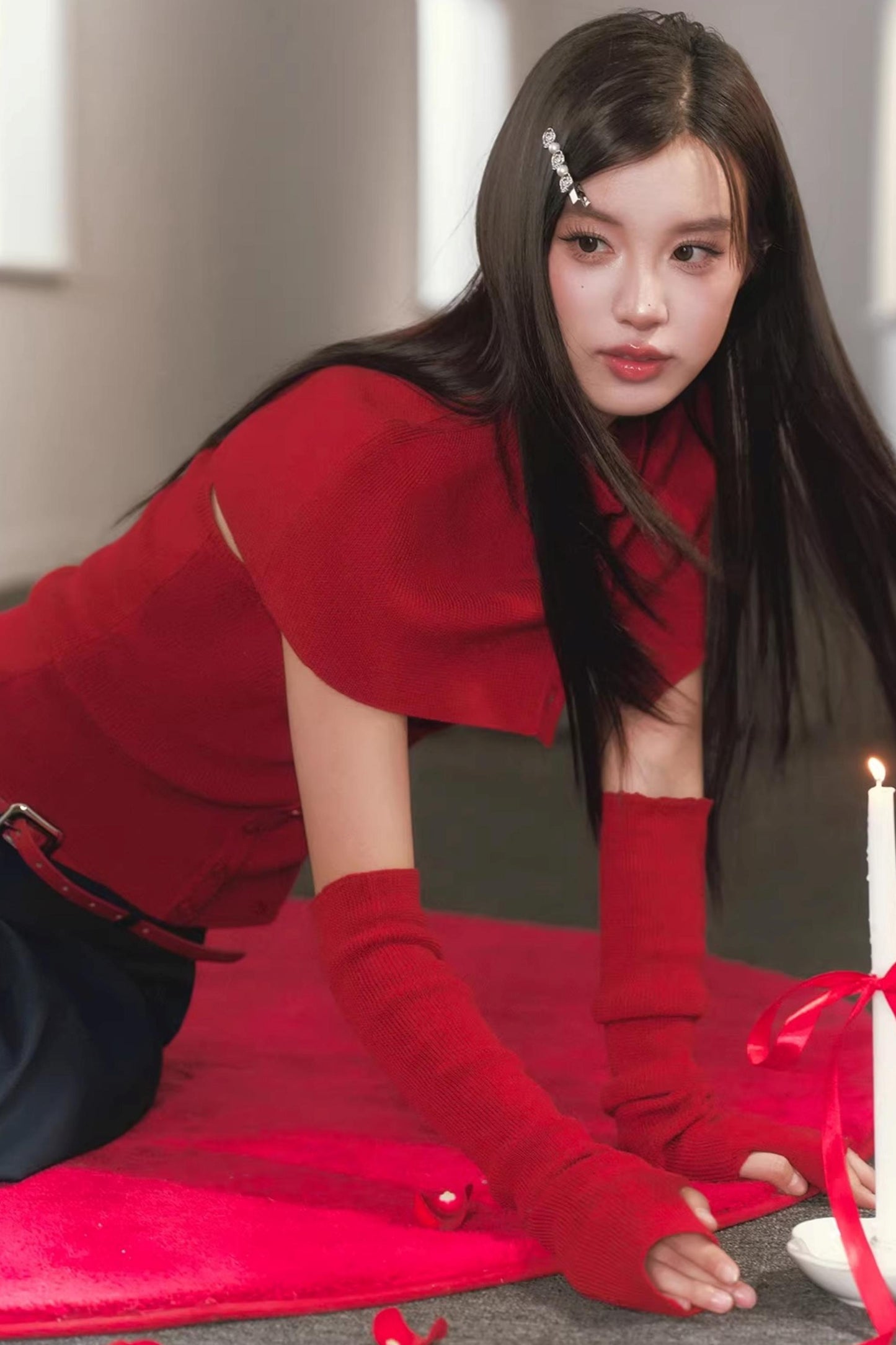 Slim-Fit Knit Cardigan Set-Up