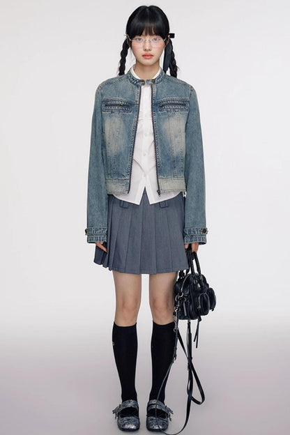 Nap Pleated Slim Spring Shirt