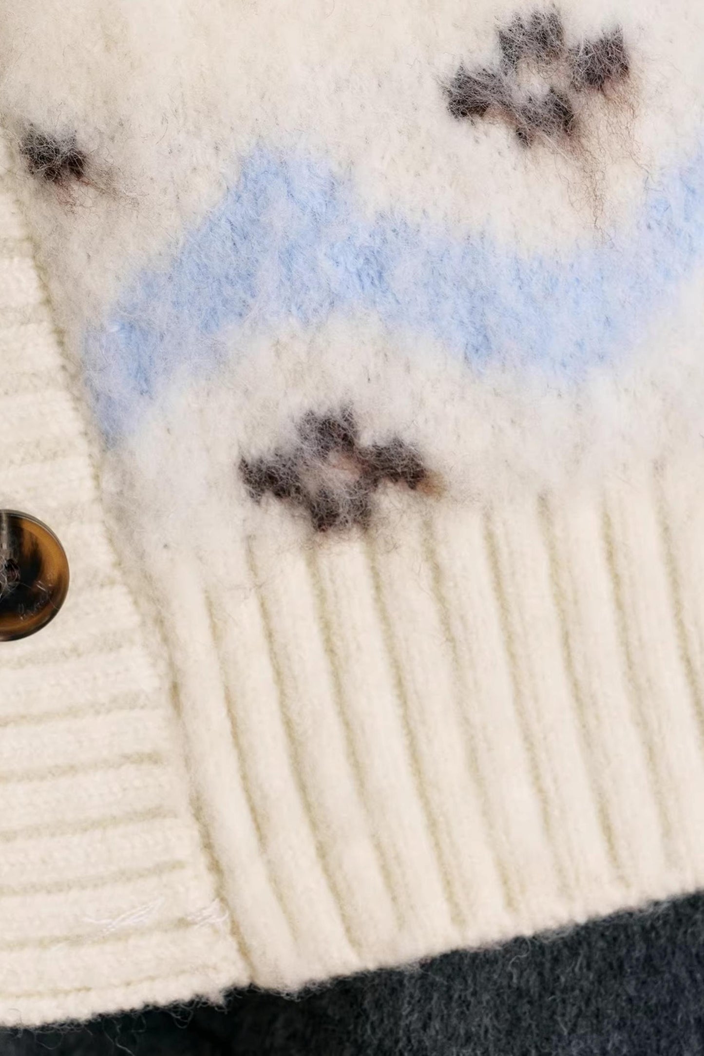 Fair Isle Wool Hooded Cardigan