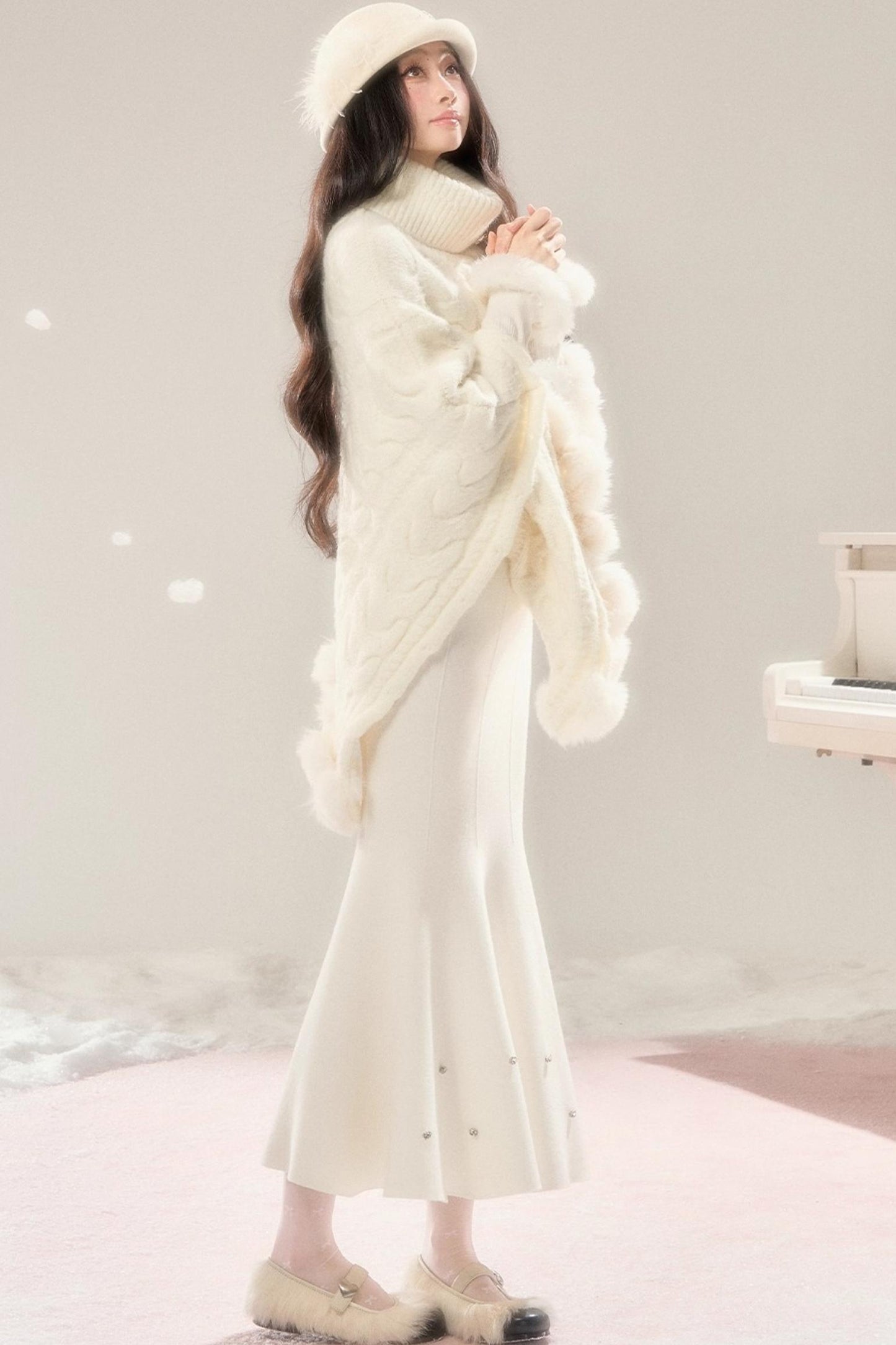 Winter Love Song Knitted Cape