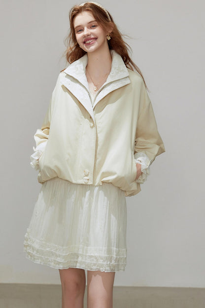 Lace Autumn Trench Coat