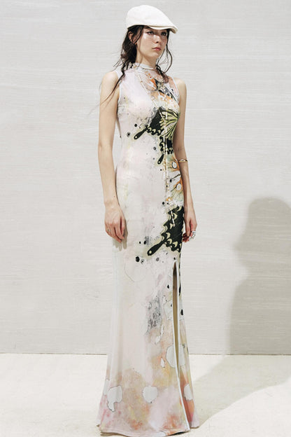 Slit Two-Piece Dress