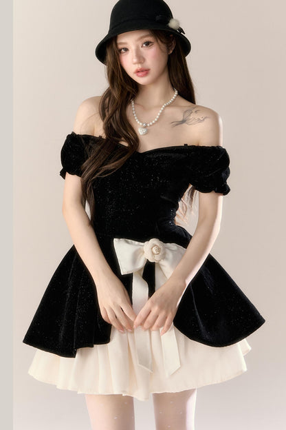 Midnight Camellia Dress