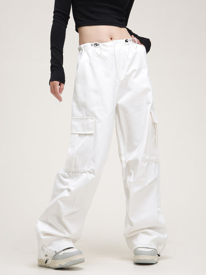 American straight drawstring cargo pants