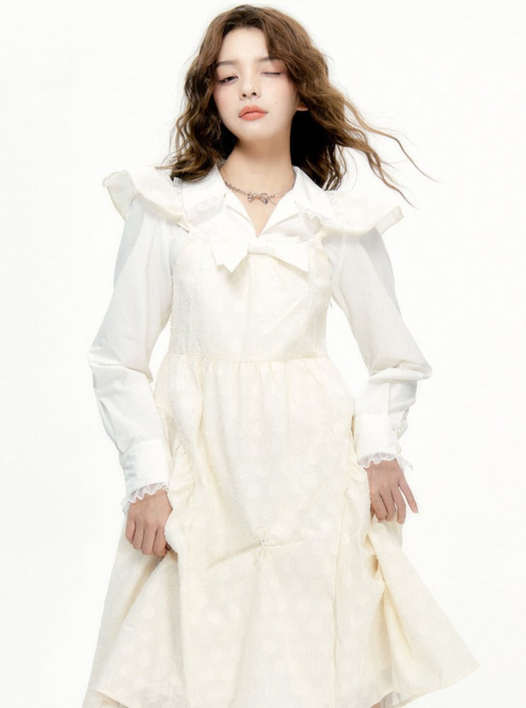 Small Fly Sleeve Ruched Dress