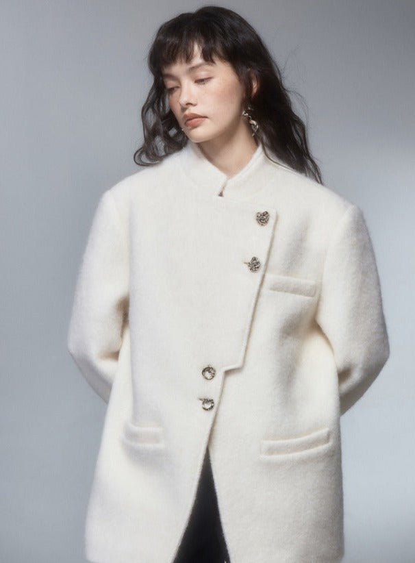 Soote Season stand-up collar woolen jacket