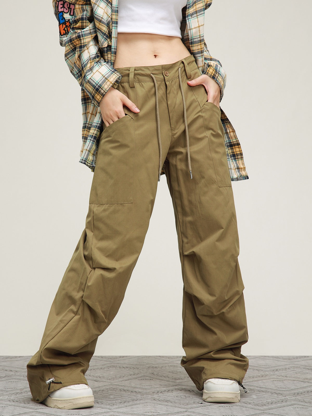 Maillard Loose Straight Casual Pants