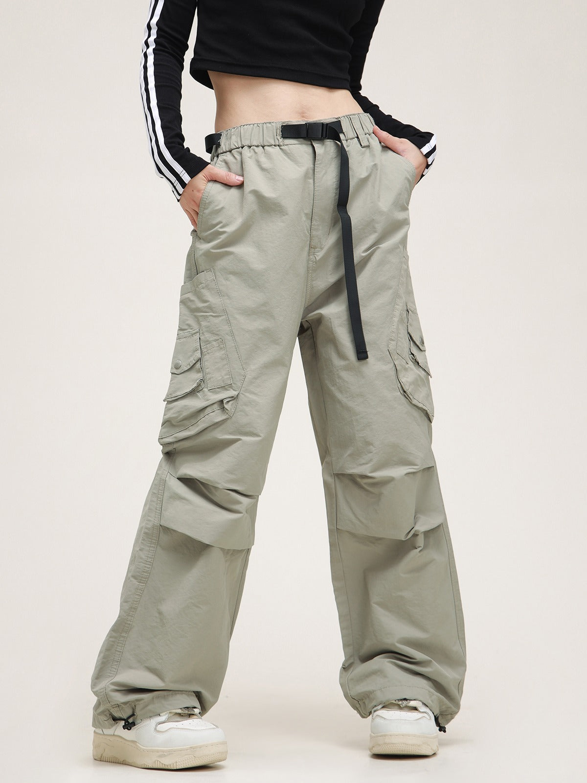 American retro straight loose cargo pants