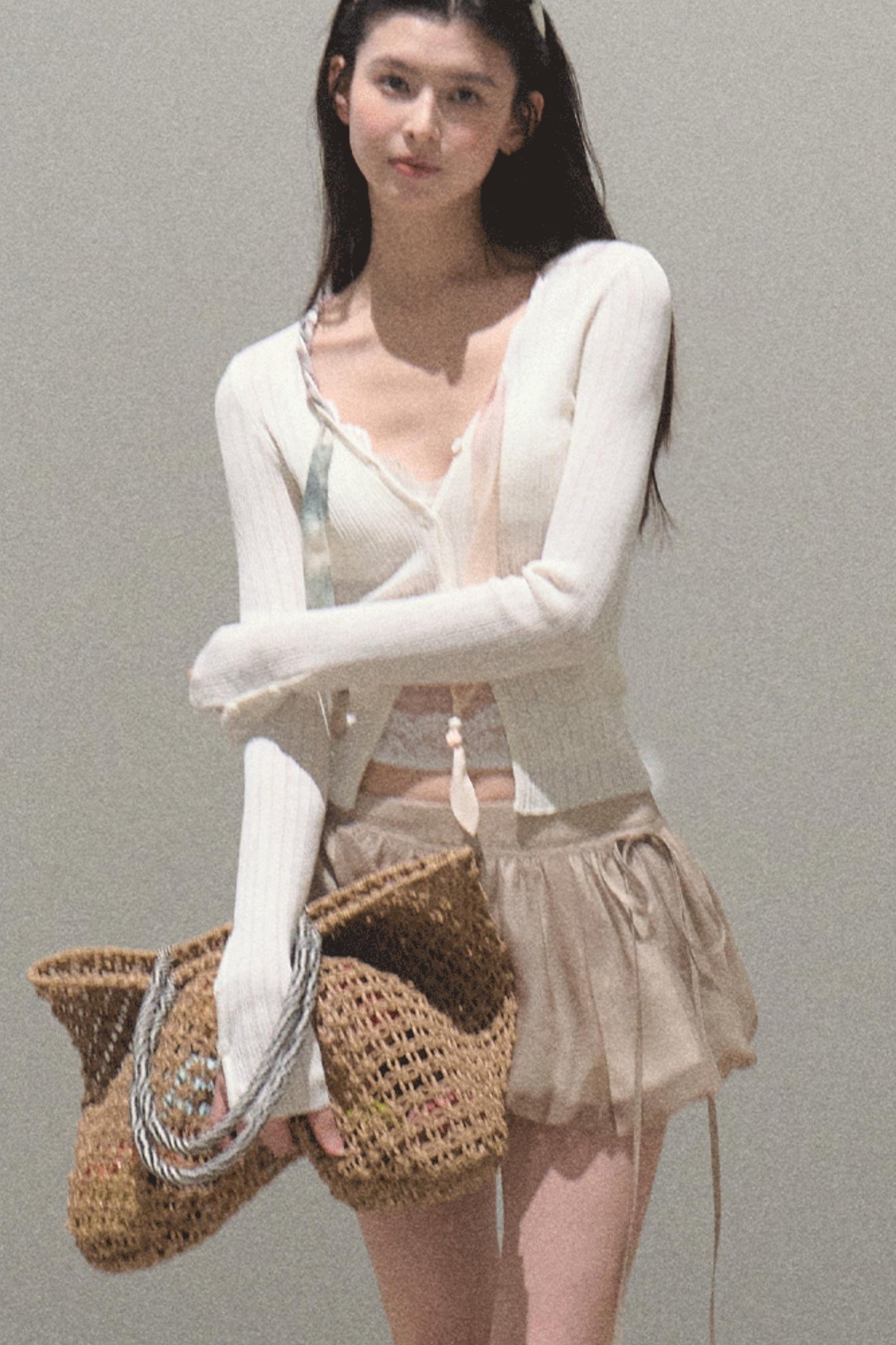 Floral Peplum Culottes Skirt Set