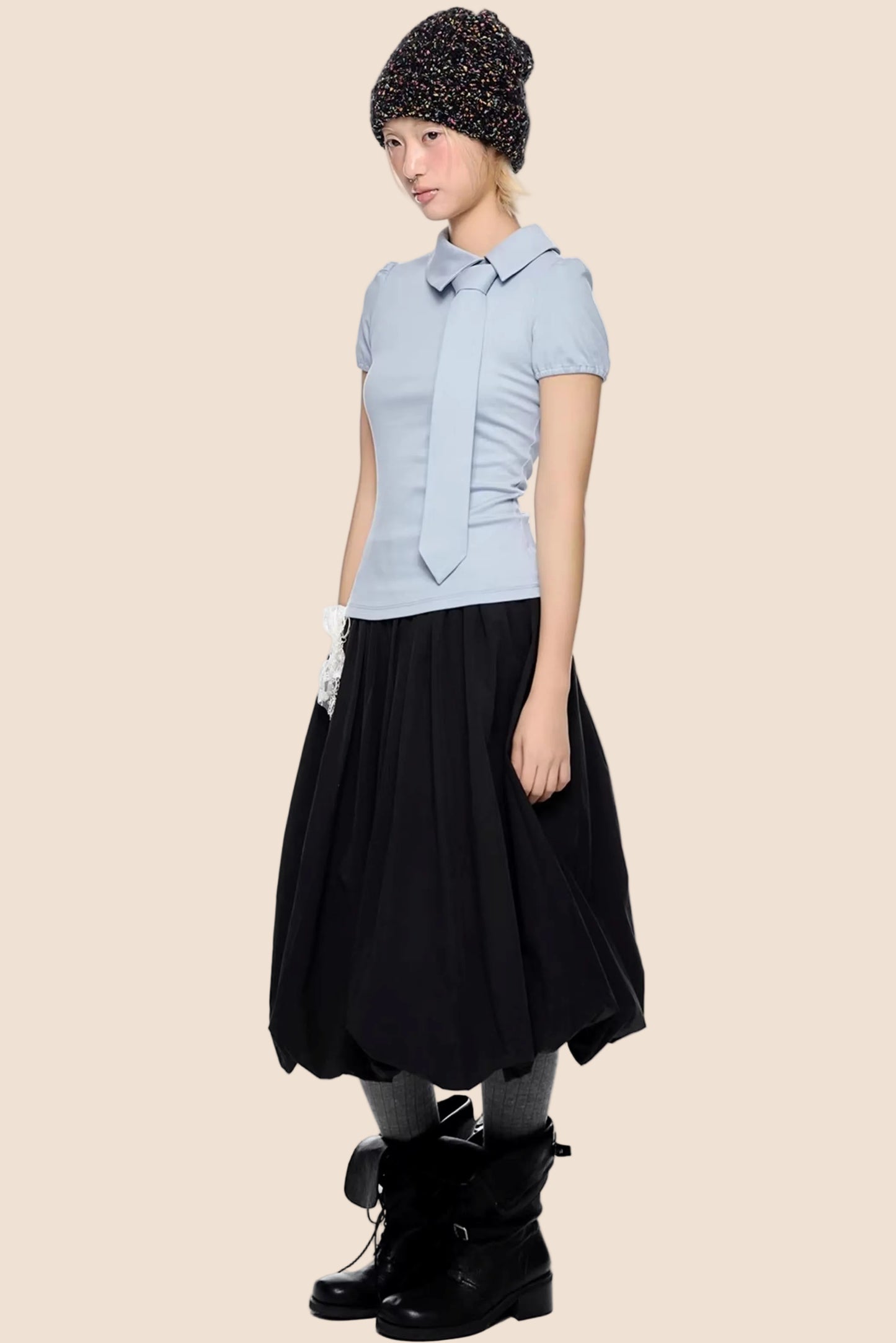 Diagonal Tie Knitted Top