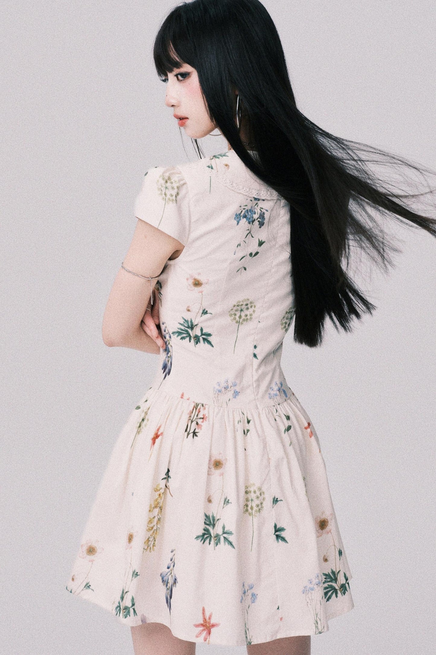 Floral Doll Neck Dress