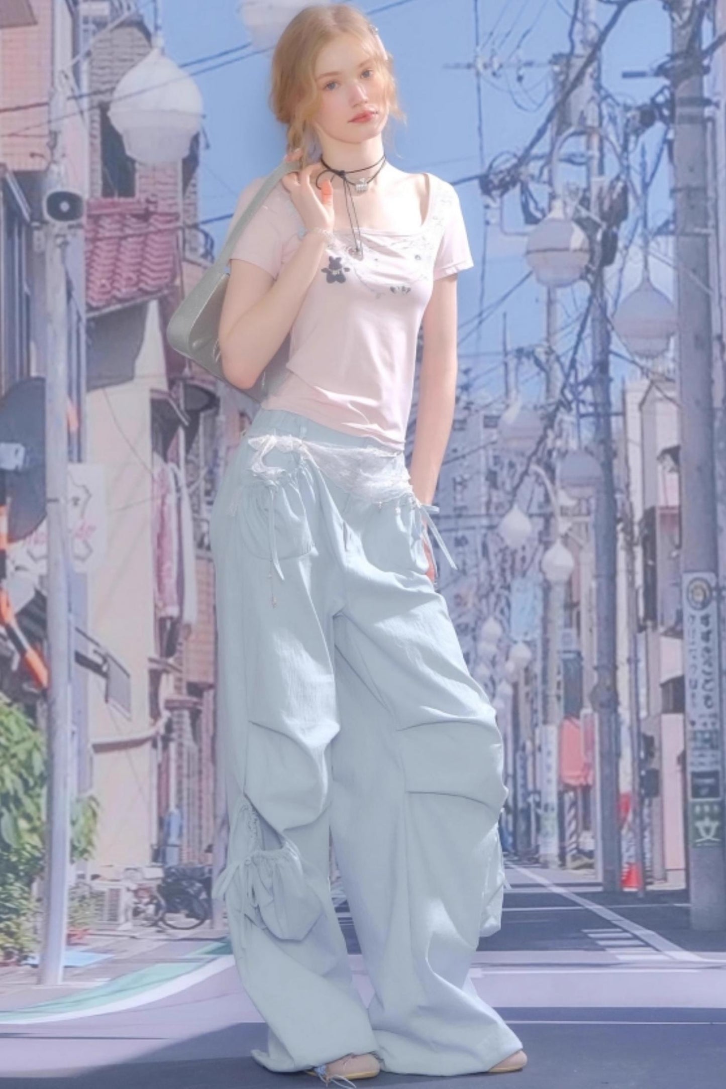 High-Waisted Wide-Leg Trousers