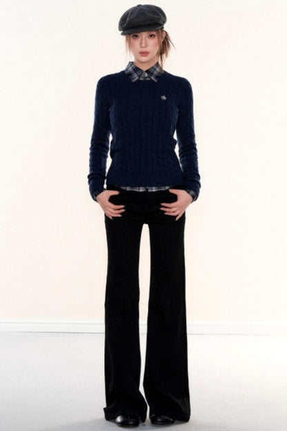 Vintage Twist Cable Knit Sweater