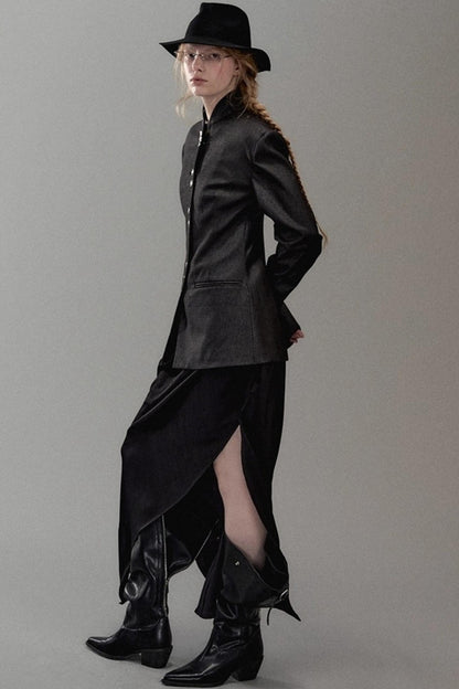 Shoulder Cut Moon Marks Blazer