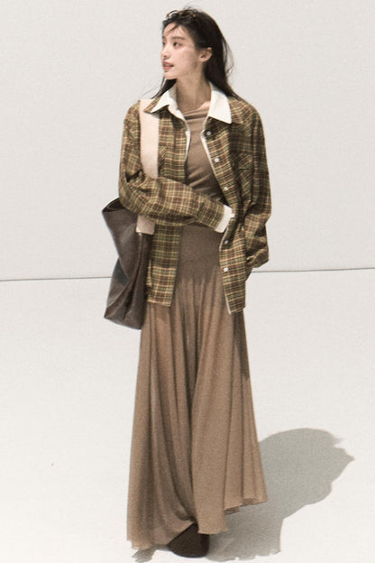 Vintage Striped Texture Layered Shirt