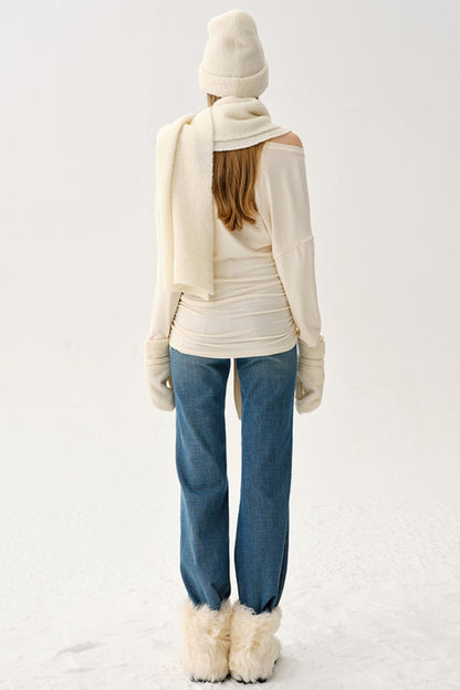 Light Rayon Pleated Long Top