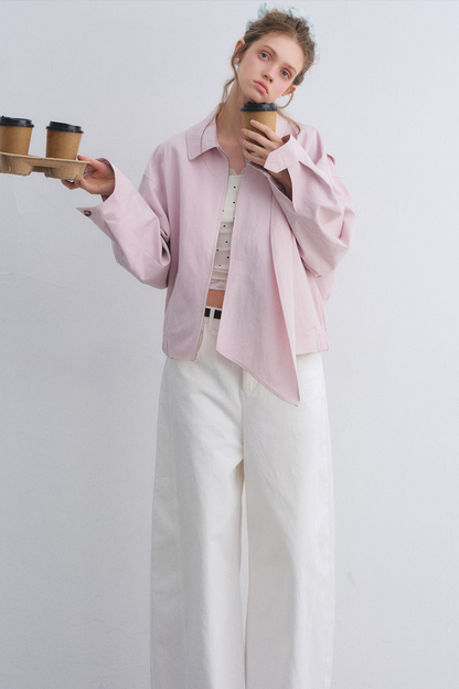 Detachable Shawl Collar Flight Jacket