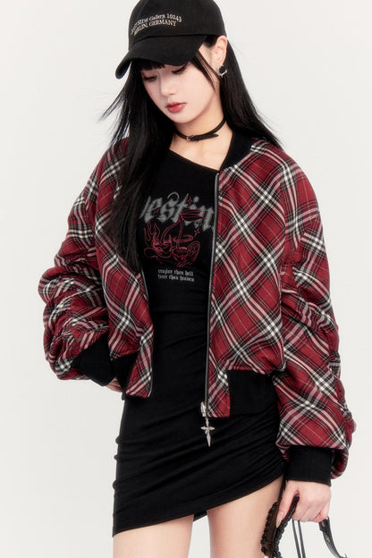 Reversible Plaid Plush Jacket
