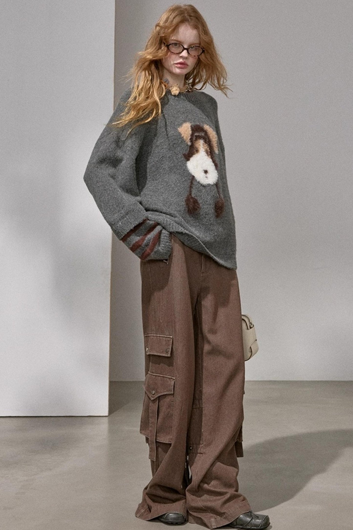 Hat and Puppy Knitted Sweater