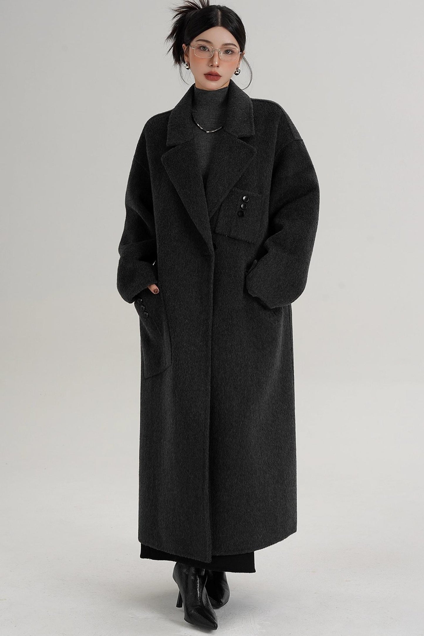 Pocket Design Wool Coat