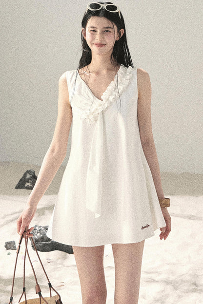 Seaside Breeze Ruffled Dress
