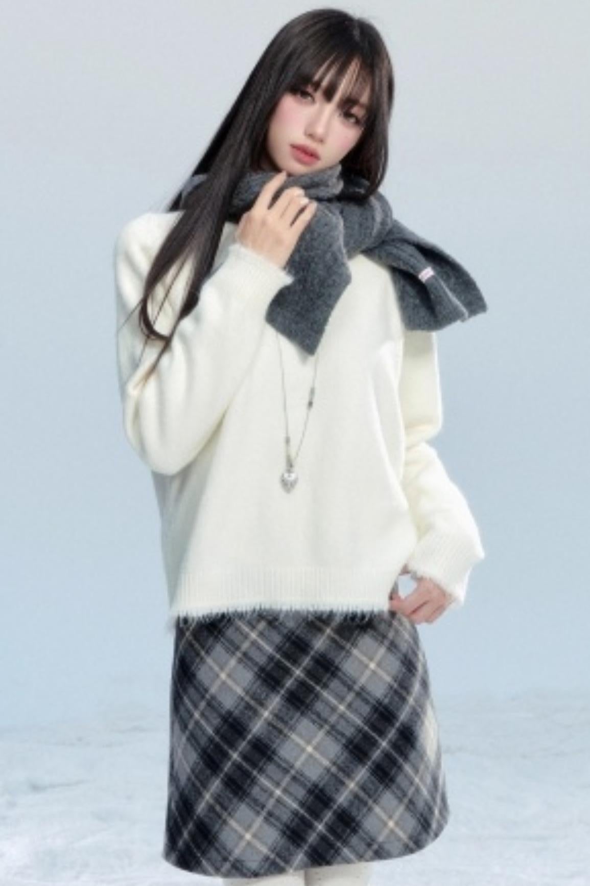 Fringed Raw Edge Sweater