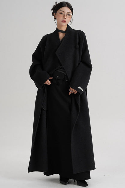 Cross-Body Wool Coat