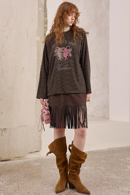 Two Bear Thin Striped Long Sleeve T-Shirt