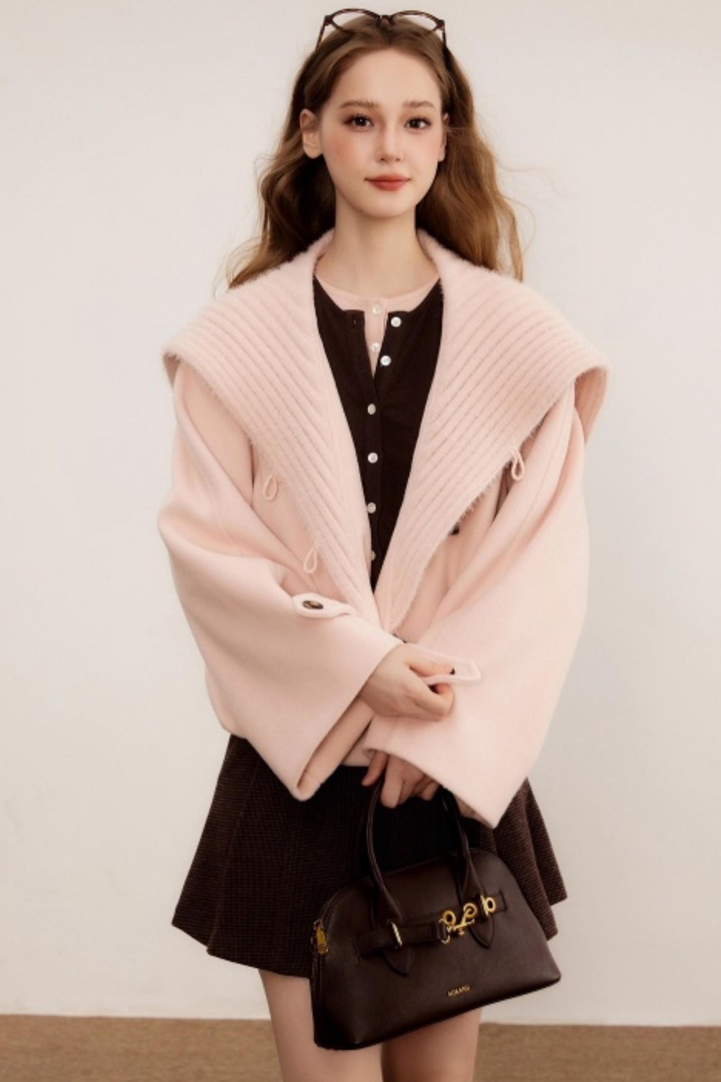 Woolen Shawl Collar Coat