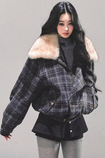 Hepburn Plaid Quilted Jacket