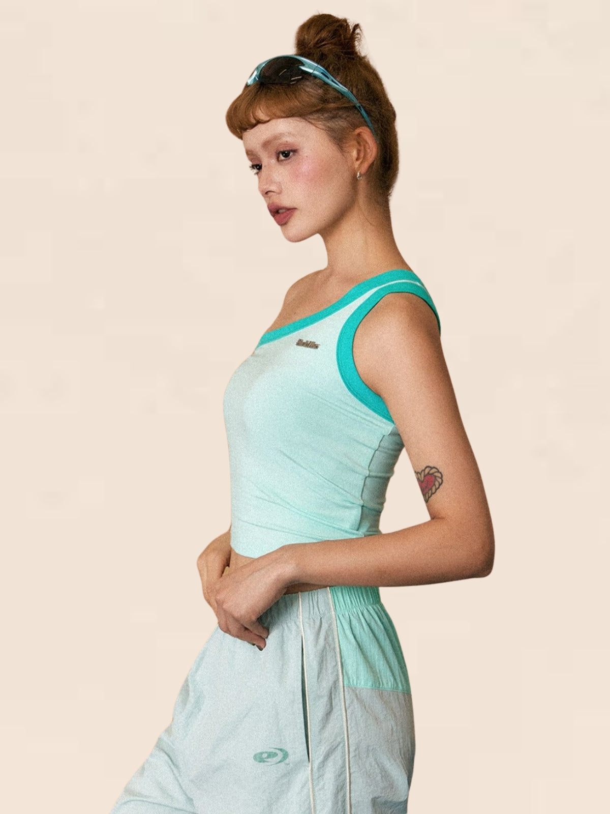 Slanted Shoulder Camisole Top