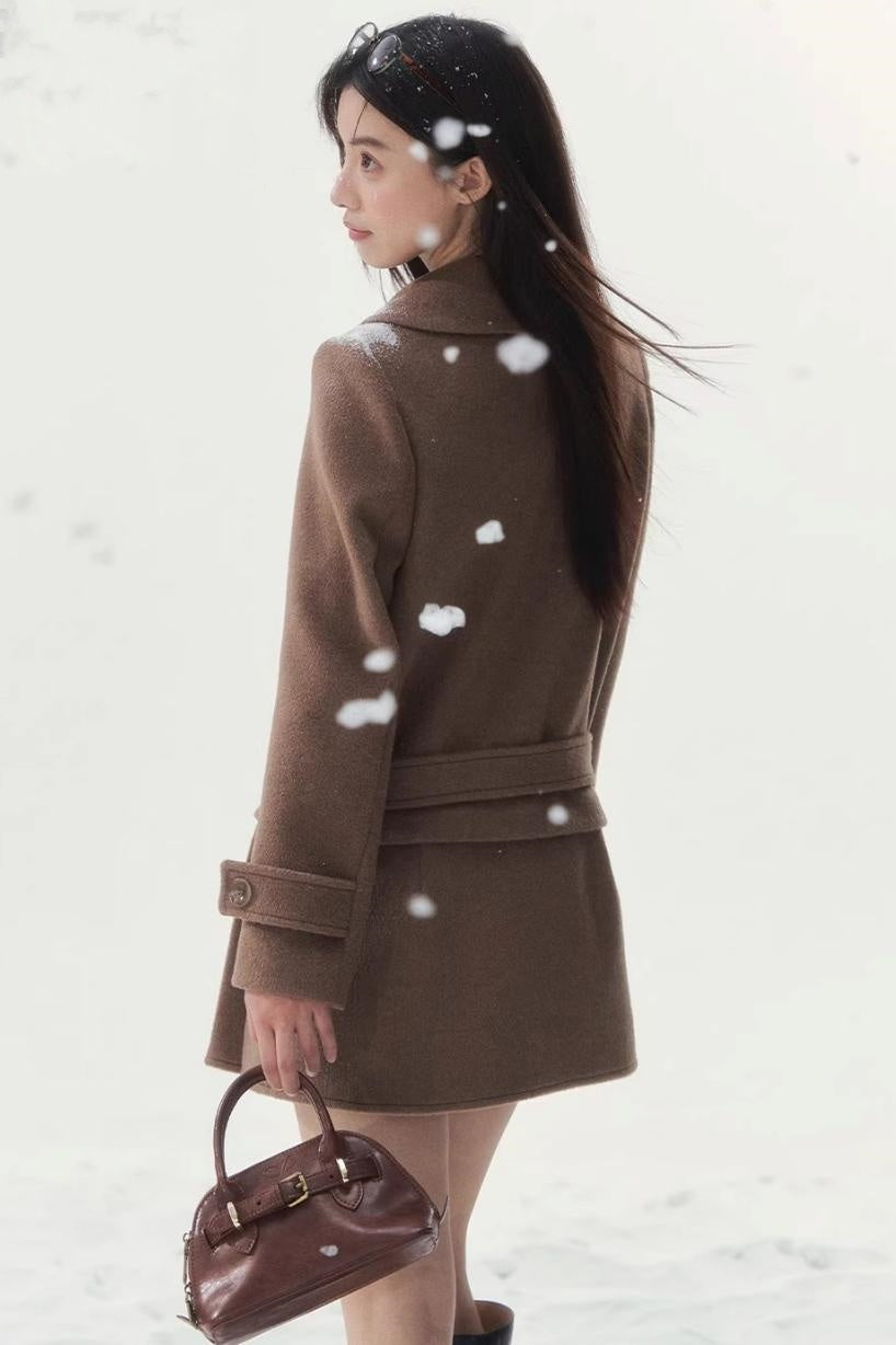 Vintage Double-Breasted Winter Coat