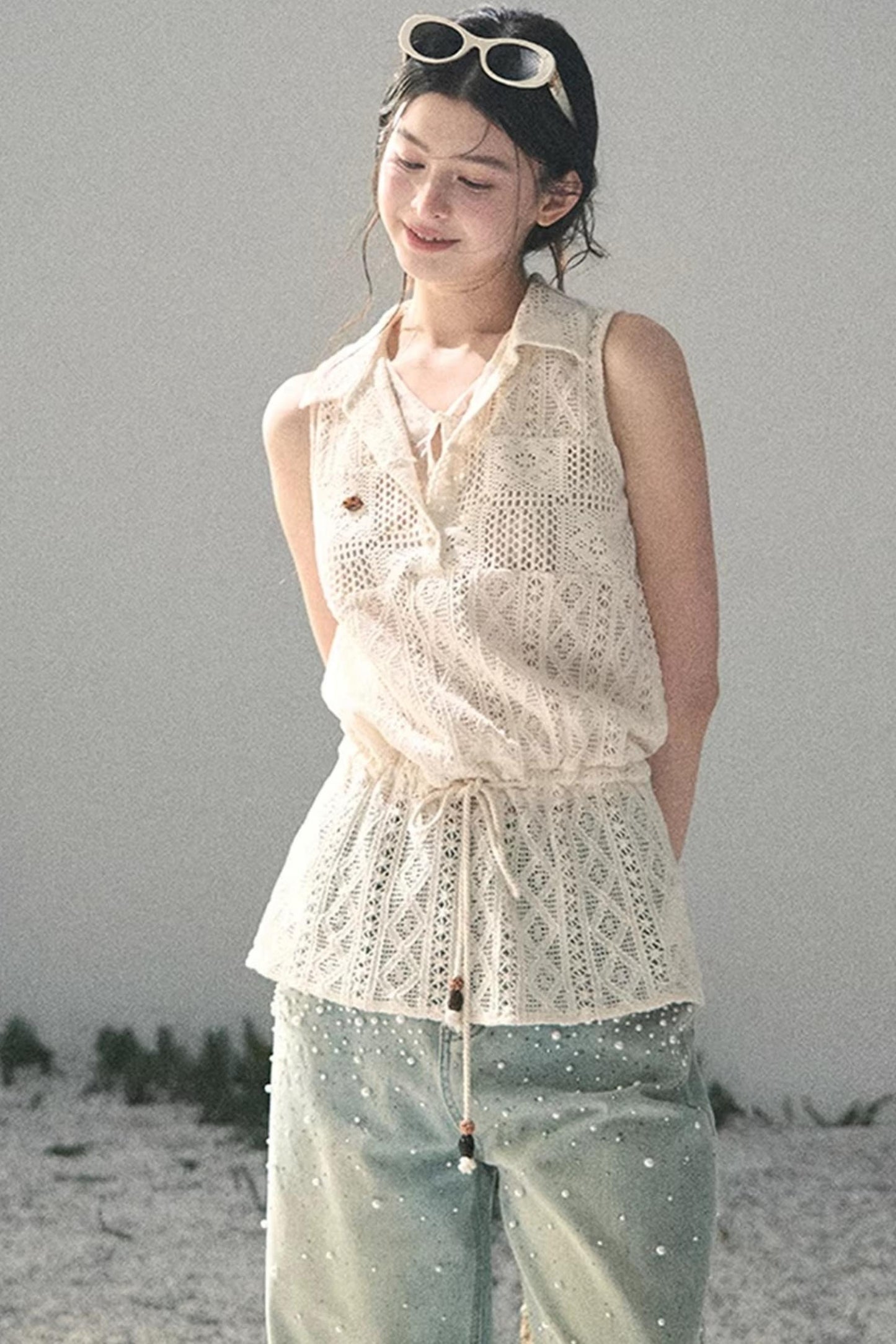 Lace Hollow-Out Summer Top