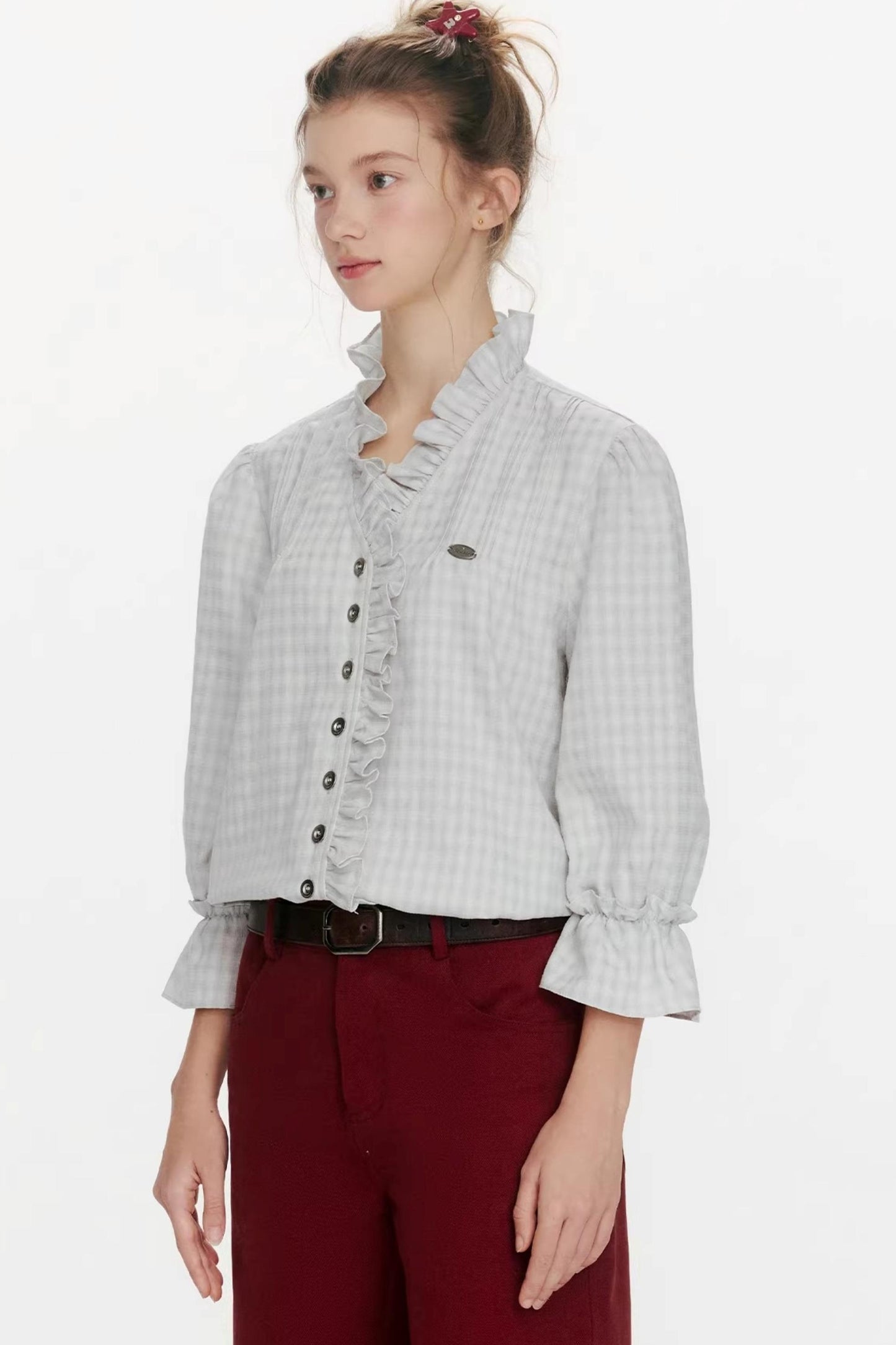 Flower Day Plaid Shirt