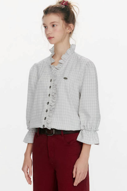 Flower Day Plaid Shirt