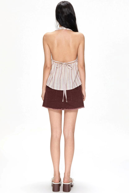 Halter Striped Tank Top