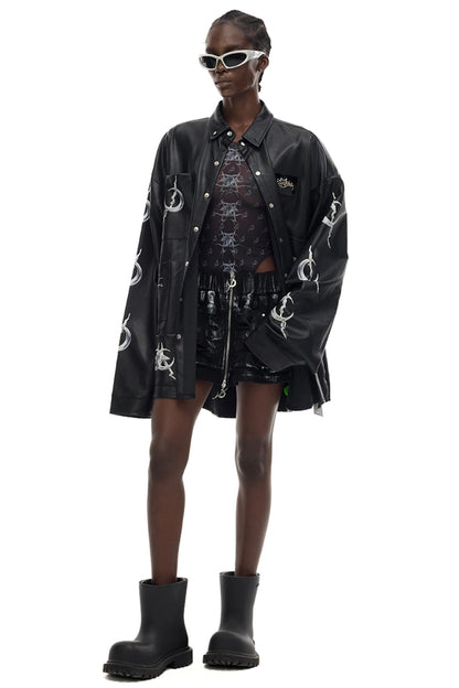 Hand Painted Punk Short Skirt