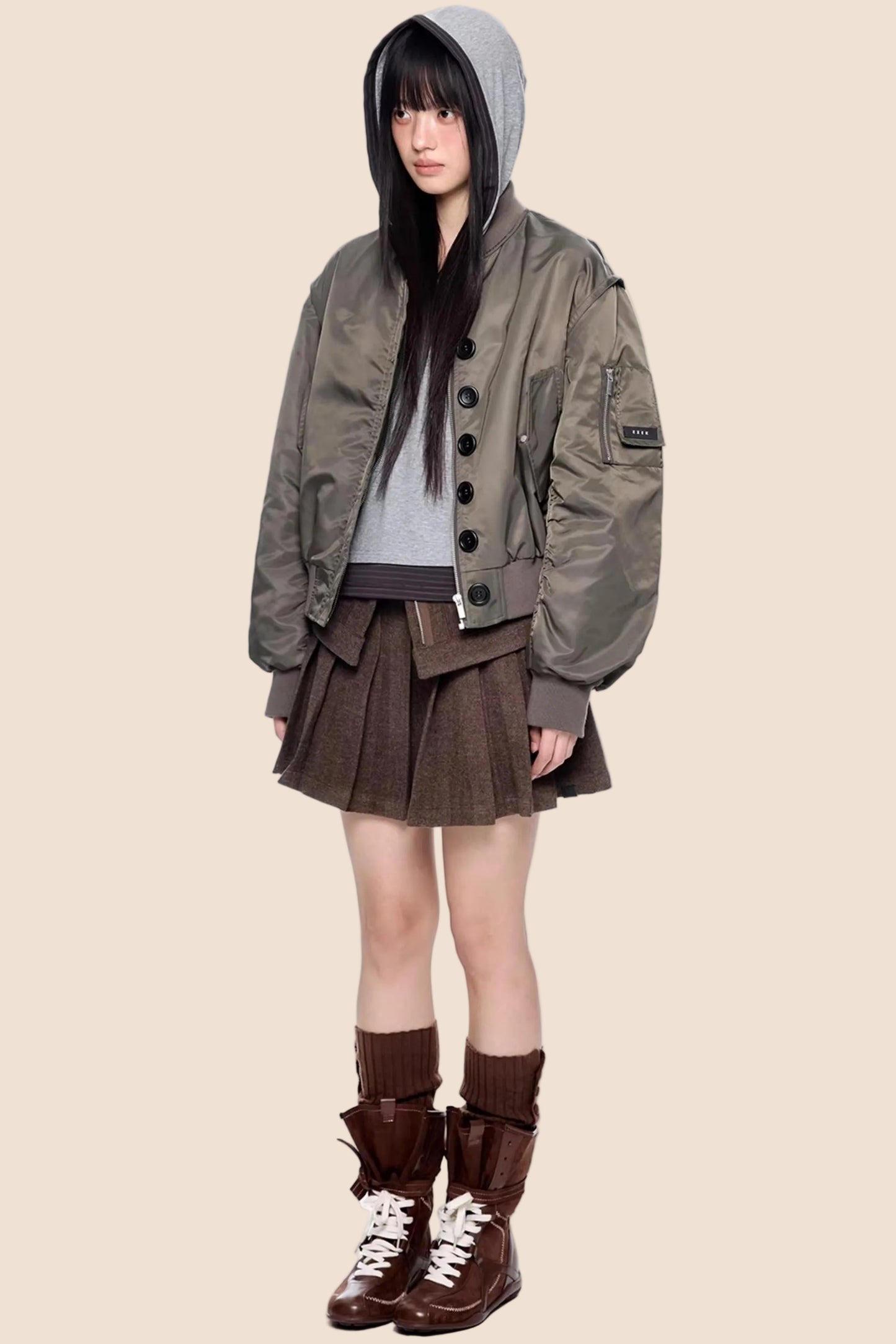 Stand Collar Retro Jacket